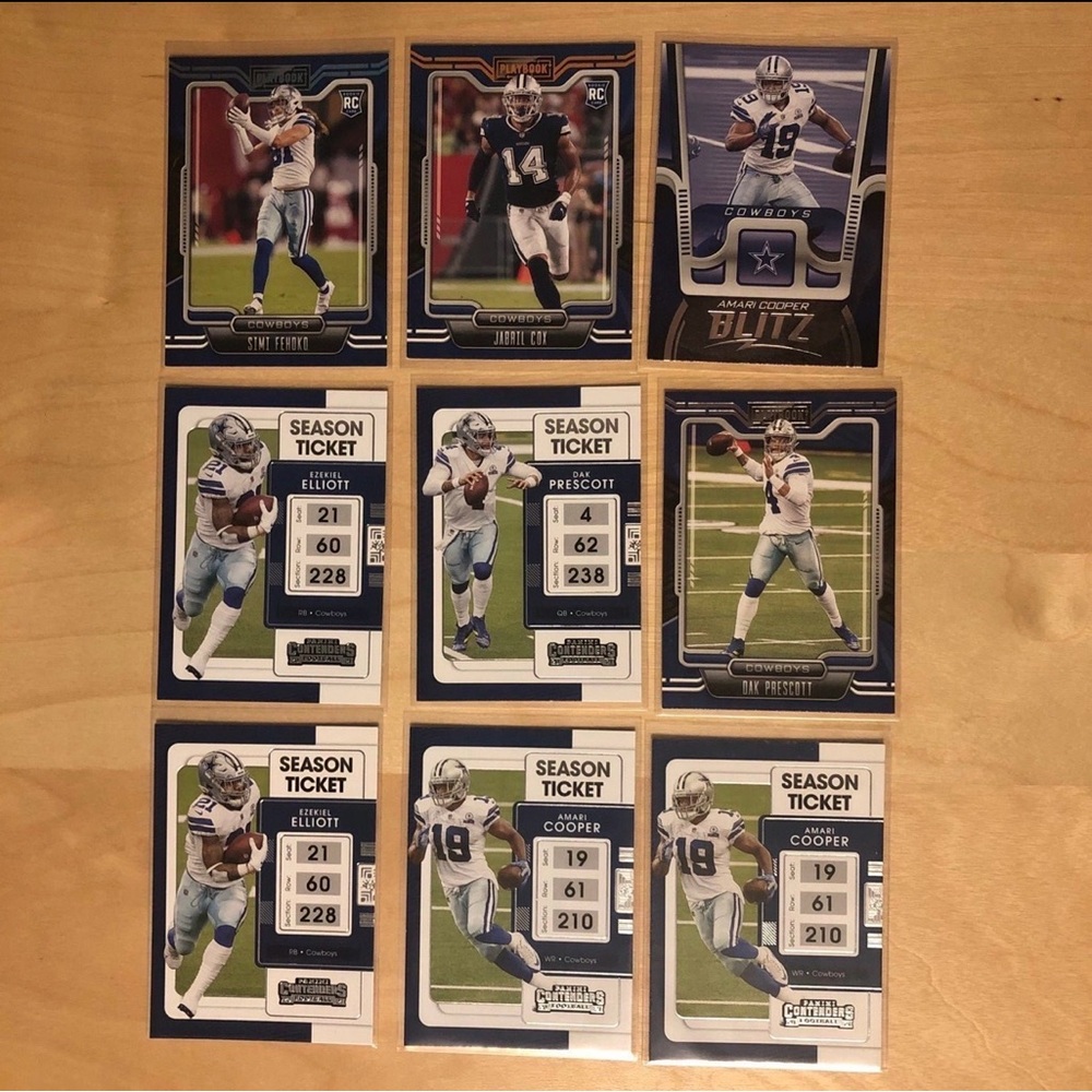 Panini NFL Dallas Cowboys Football Card Lot